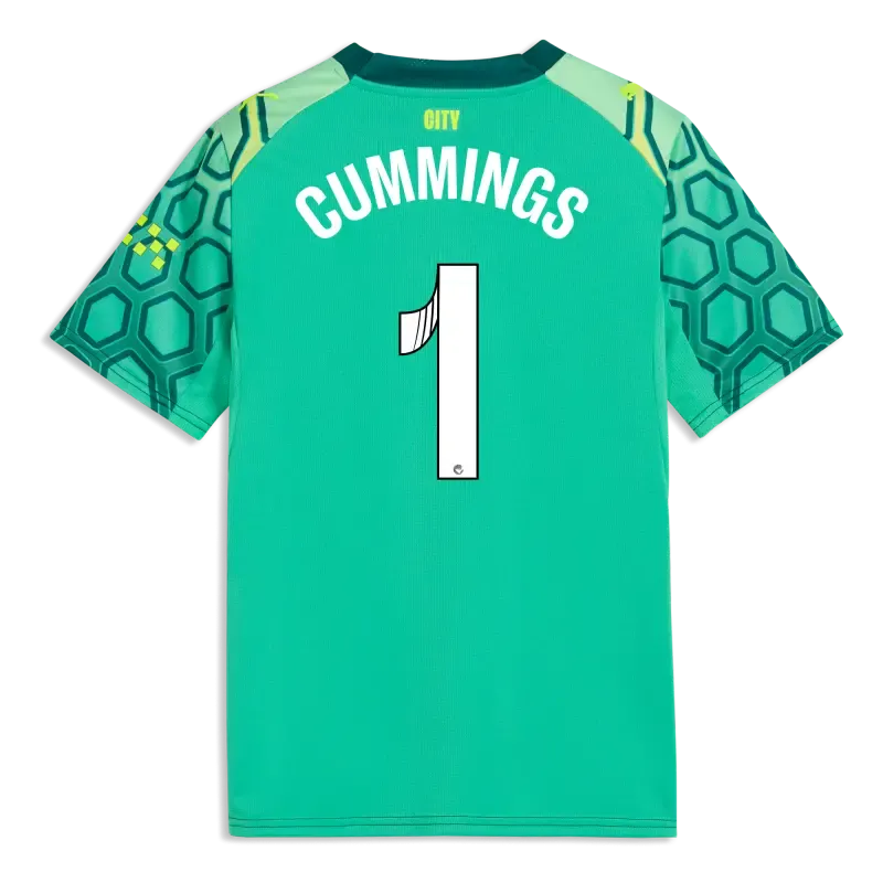 Women’s Manchester City Goalkeeper Jersey 2025/26 With CUMINGS 1 Printing | Manchester City Shop