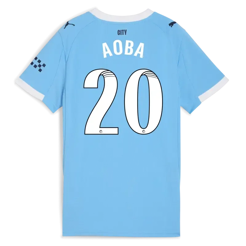 Women’s Manchester City Home Jersey 2025/26 With AOBA 20 Printing | Manchester City Shop