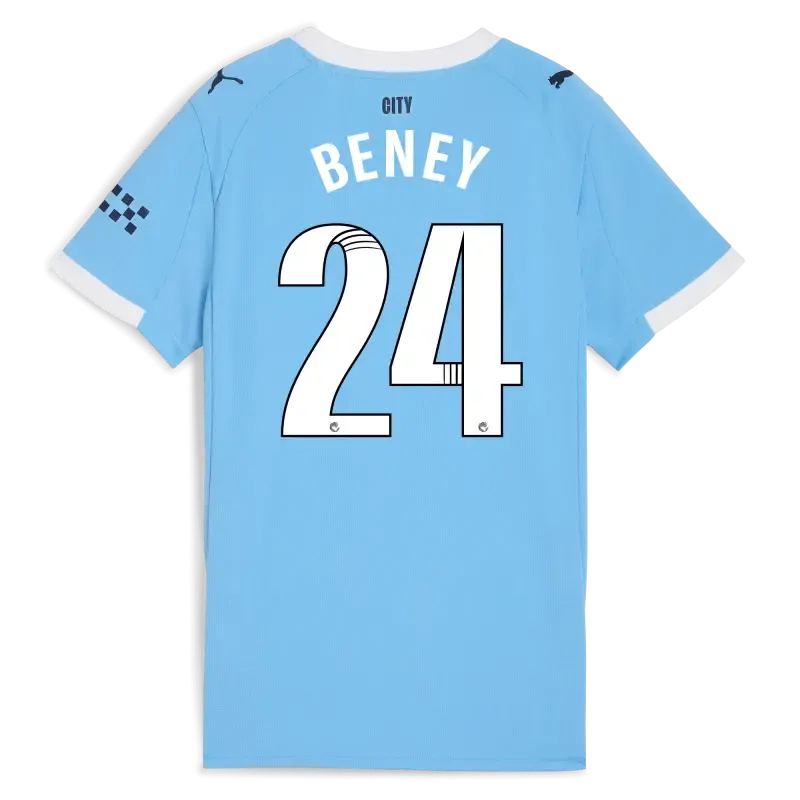 Women’s Manchester City Home Jersey 2025/26 With BENEY 24 Printing | Manchester City Shop