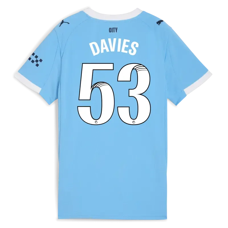 Women’s Manchester City Home Jersey 2025/26 With DAVIES 53 Printing | Manchester City Shop