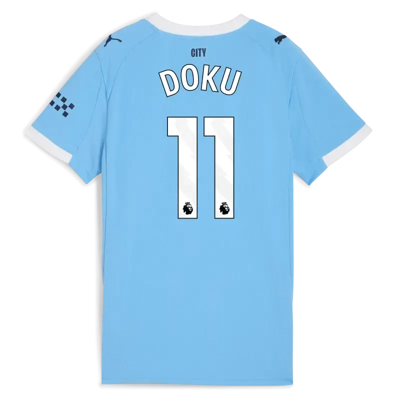 Women’s Manchester City Home Jersey 2025/26 With DOKU 11 Printing | Manchester City Shop Women’s Manchester City Home Jersey 2025/26 With DOKU 11 Printing | Manchester City Shop