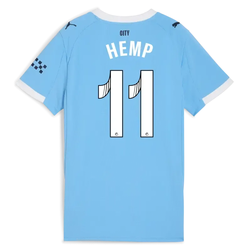 Women’s Manchester City Home Jersey 2025/26 With HEMP 11 Printing | Manchester City Shop
