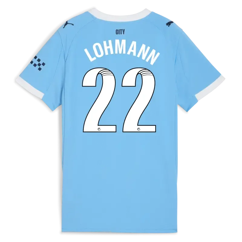 Women’s Manchester City Home Jersey 2025/26 With LOHMANN 22 Printing | Manchester City Shop