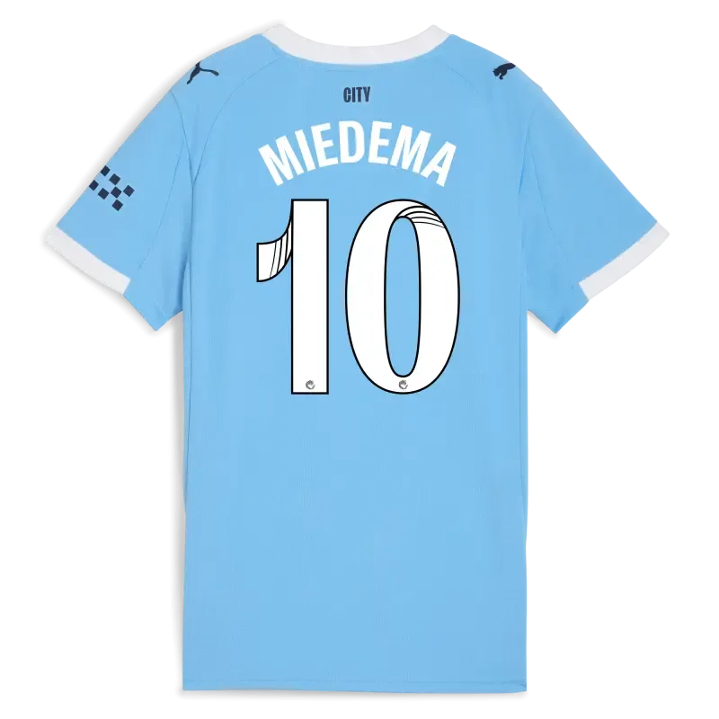 Women’s Manchester City Home Jersey 2025/26 With MIEDEMA 10 Printing | Manchester City Shop