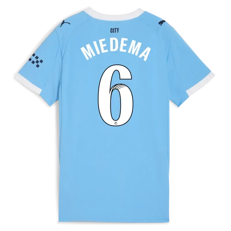 Women’s Manchester City Home Jersey 2025/26 With MIEDEMA 6 Printing | Manchester City Shop Women’s Manchester City Home Jersey 2025/26 With MIEDEMA 6 Printing | Manchester City Shop