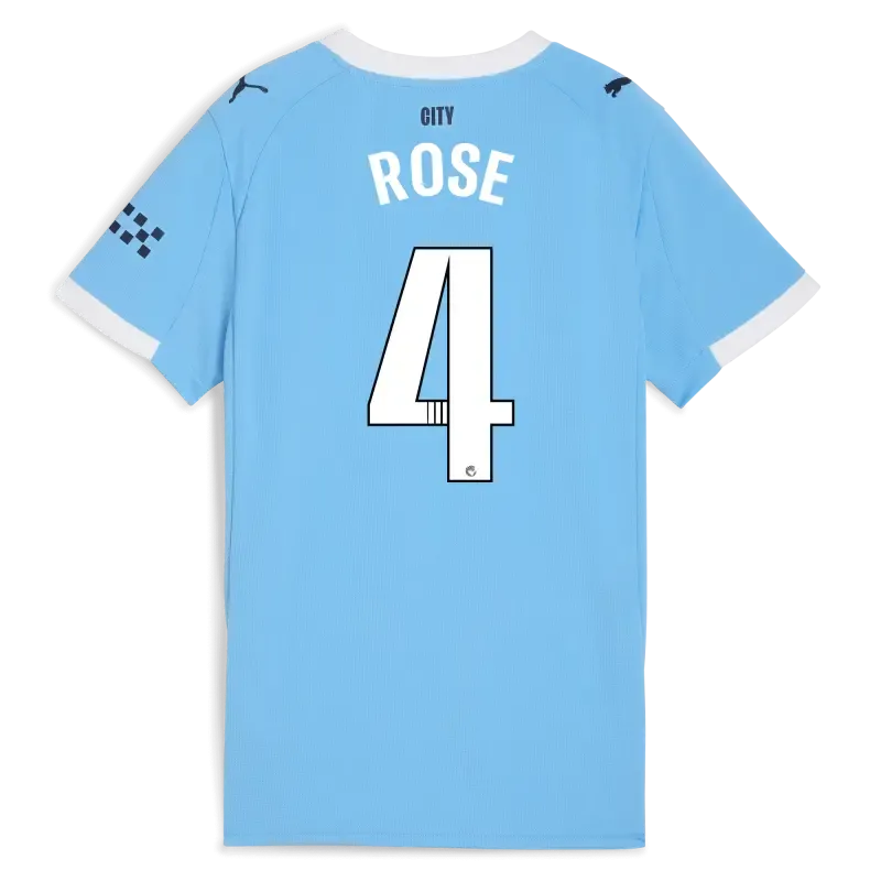 Women’s Manchester City Home Jersey 2025/26 With ROSE 4 Printing | Manchester City Shop