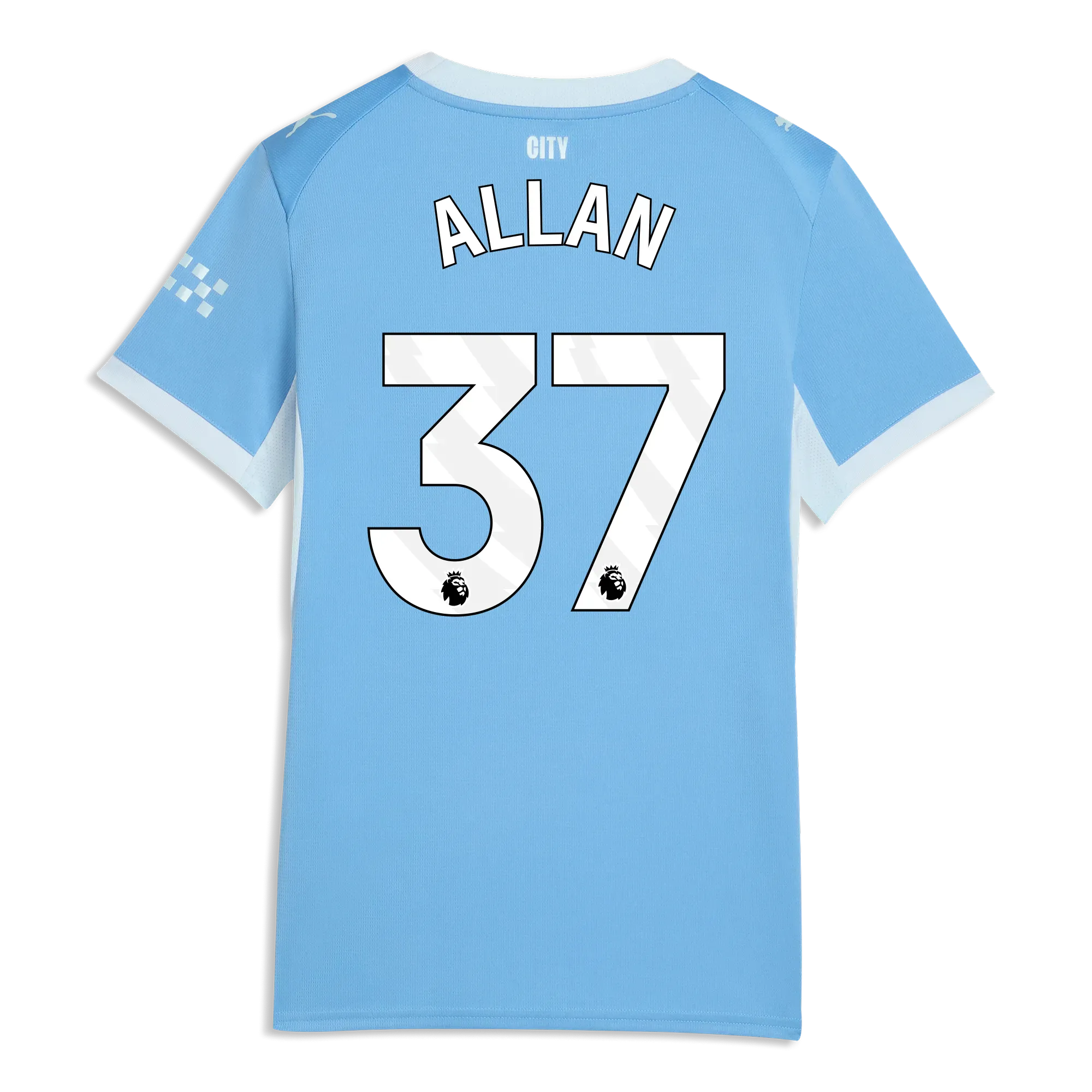 Women’s Manchester City Home Jersey 2026/27 With ALLAN 37 Printing | Manchester City Shop