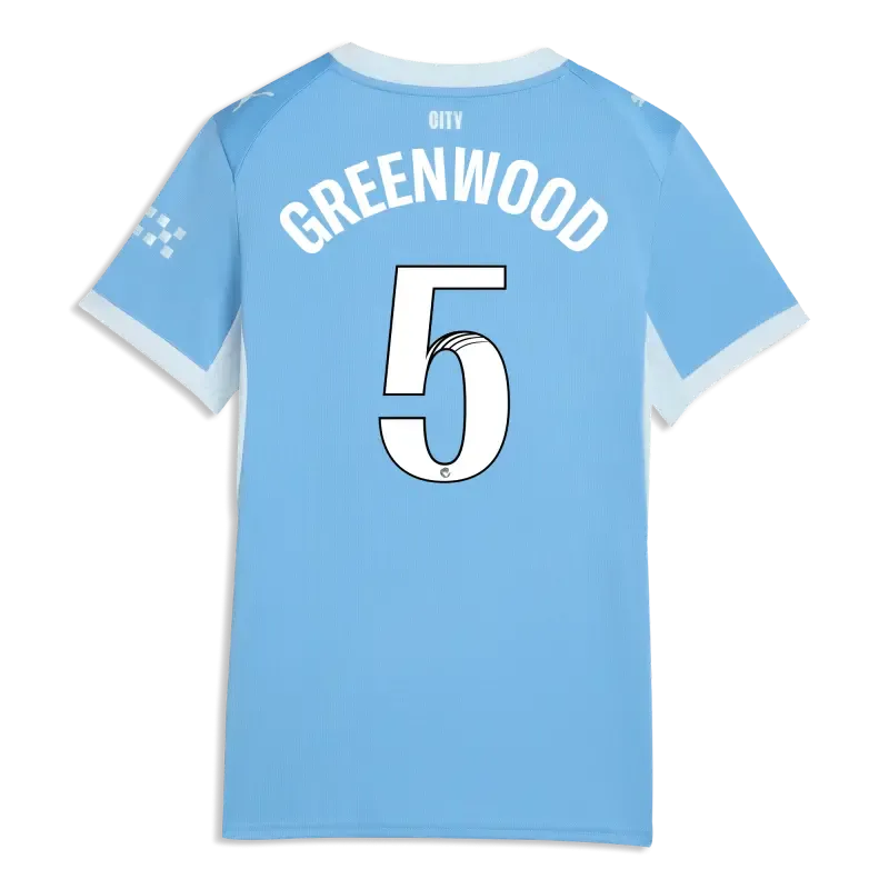 Women’s Manchester City Home Jersey 2026/27 With GREENWOOD 5 Printing | Manchester City Shop