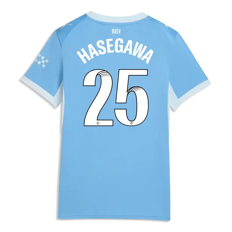 Women’s Manchester City Home Jersey 2026/27 With HASEGAWA 25 Printing | Manchester City Shop