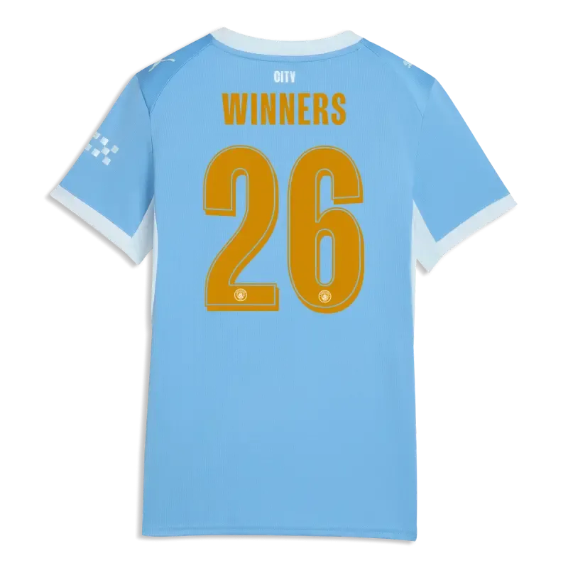 Women’s Manchester City Home Jersey 2026/27 With WINNERS 26 Printing | Manchester City Shop