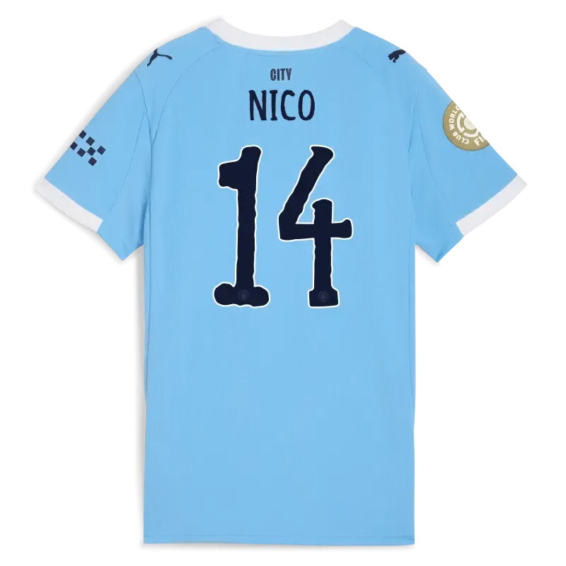 Women’s Manchester City KidSuper Club World Cup Home Jersey 2025/26 With NICO 14 Printing | Manchester City Shop Women’s Manchester City KidSuper Club World Cup Home Jersey 2025/26 With NICO 14 Printing | Manchester City Shop