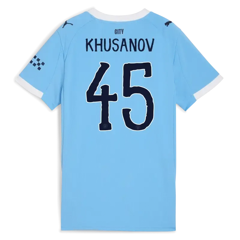 Women’s Manchester City KidSuper Home Jersey 2025/26 With KHUSANOV 45 Printing | Manchester City Shop Women’s Manchester City KidSuper Home Jersey 2025/26 With KHUSANOV 45 Printing | Manchester City Shop