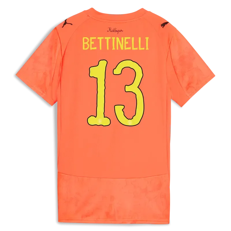 Women’s Manchester City KidSuper Jersey Orange 2025/26 With BETTINELLI #13 printing | Manchester City Shop