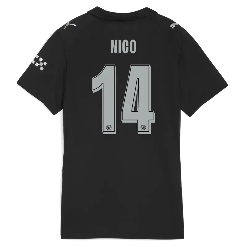 Women’s Manchester City Man City Away Jersey 2025/26 With NICO 14 Printing | Manchester City Shop Women’s Manchester City Man City Away Jersey 2025/26 With NICO 14 Printing | Manchester City Shop