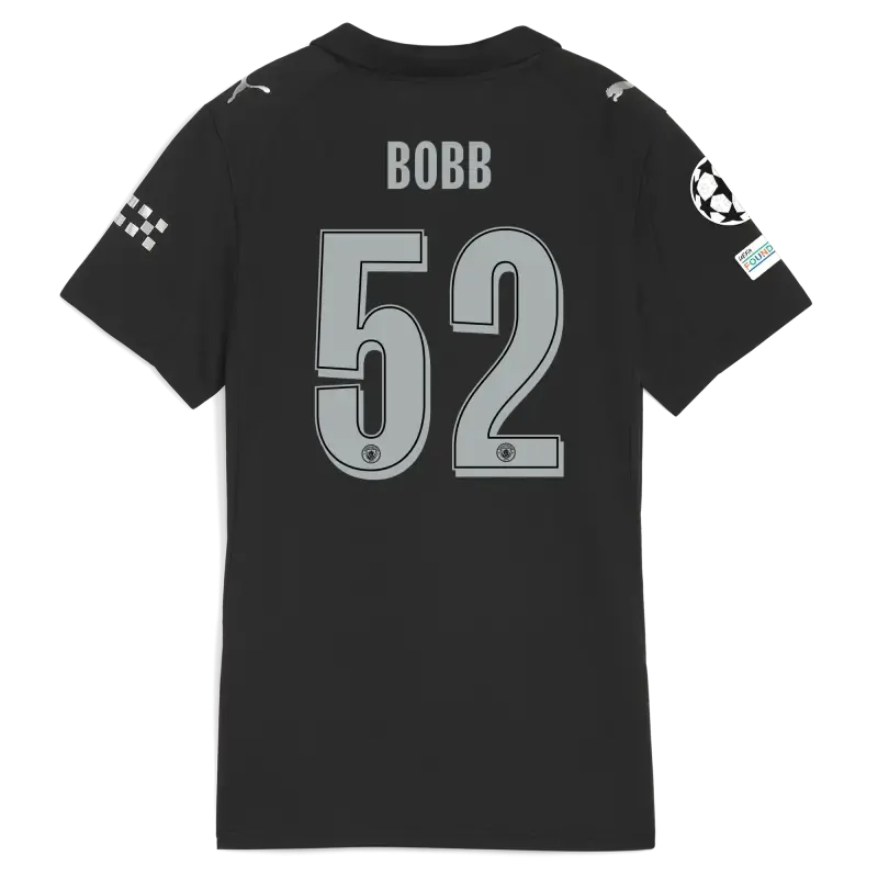Women’s Manchester City Man City Champions League Away Jersey 2025/26 With BOBB 52 Printing | Manchester City Shop Women’s Manchester City Man City Champions League Away Jersey 2025/26 With BOBB 52 Printing | Manchester City Shop
