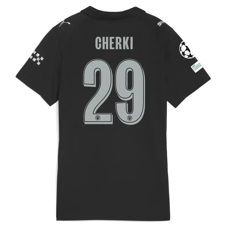 Women’s Manchester City Man City Champions League Away Jersey 2025/26 With CHERKI 29 Printing | Manchester City Shop Women’s Manchester City Man City Champions League Away Jersey 2025/26 With CHERKI 29 Printing | Manchester City Shop