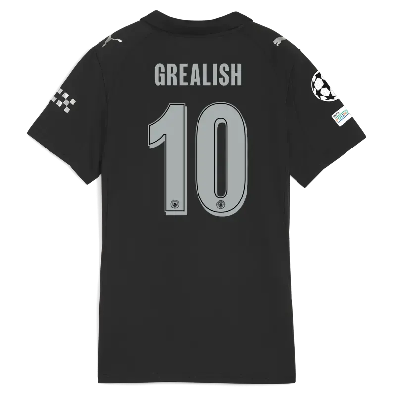 Women’s Manchester City Man City Champions League Away Jersey 2025/26 With GREALISH 10 Printing | Manchester City Shop Women’s Manchester City Man City Champions League Away Jersey 2025/26 With GREALISH 10 Printing | Manchester City Shop