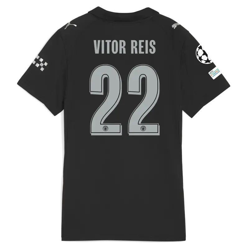 Women’s Manchester City Man City Champions League Away Jersey 2025/26 With VITOR REIS 22 Printing | Manchester City Shop Women’s Manchester City Man City Champions League Away Jersey 2025/26 With VITOR REIS 22 Printing | Manchester City Shop