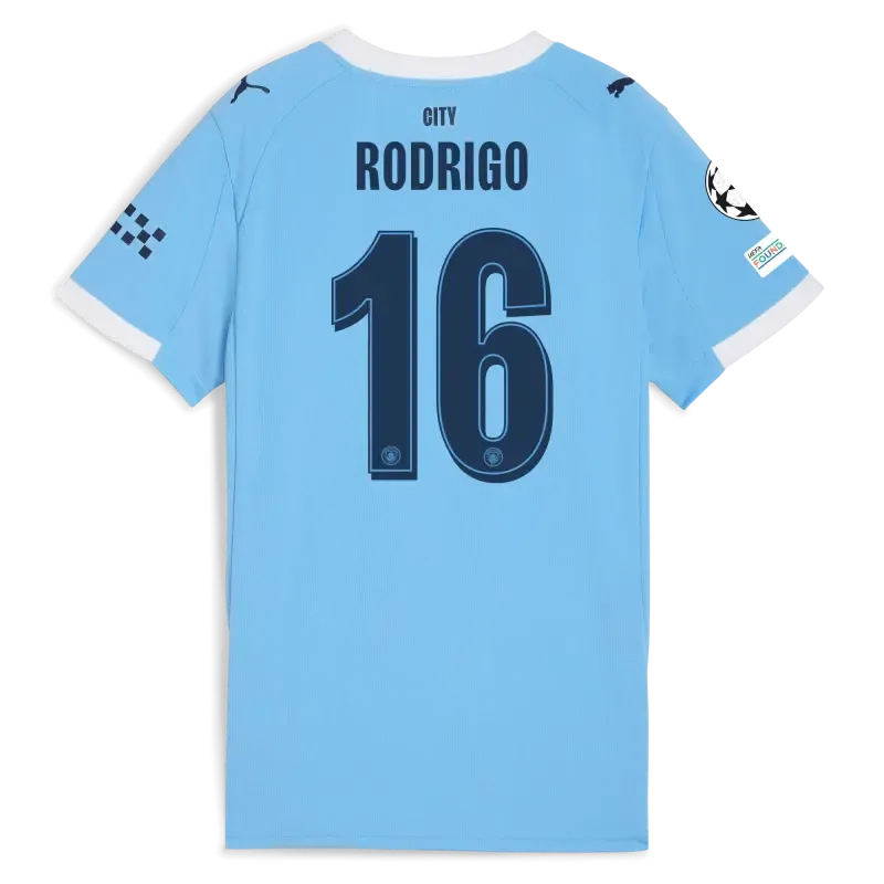 Women’s Manchester City Man City Champions League Home Jersey 2025/26 With RODRIGO 16 Printing | Manchester City Shop Women’s Manchester City Man City Champions League Home Jersey 2025/26 With RODRIGO 16 Printing | Manchester City Shop