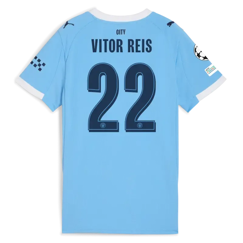 Women’s Manchester City Man City Champions League Home Jersey 2025/26 With VITOR REIS 22 Printing | Manchester City Shop Women’s Manchester City Man City Champions League Home Jersey 2025/26 With VITOR REIS 22 Printing | Manchester City Shop