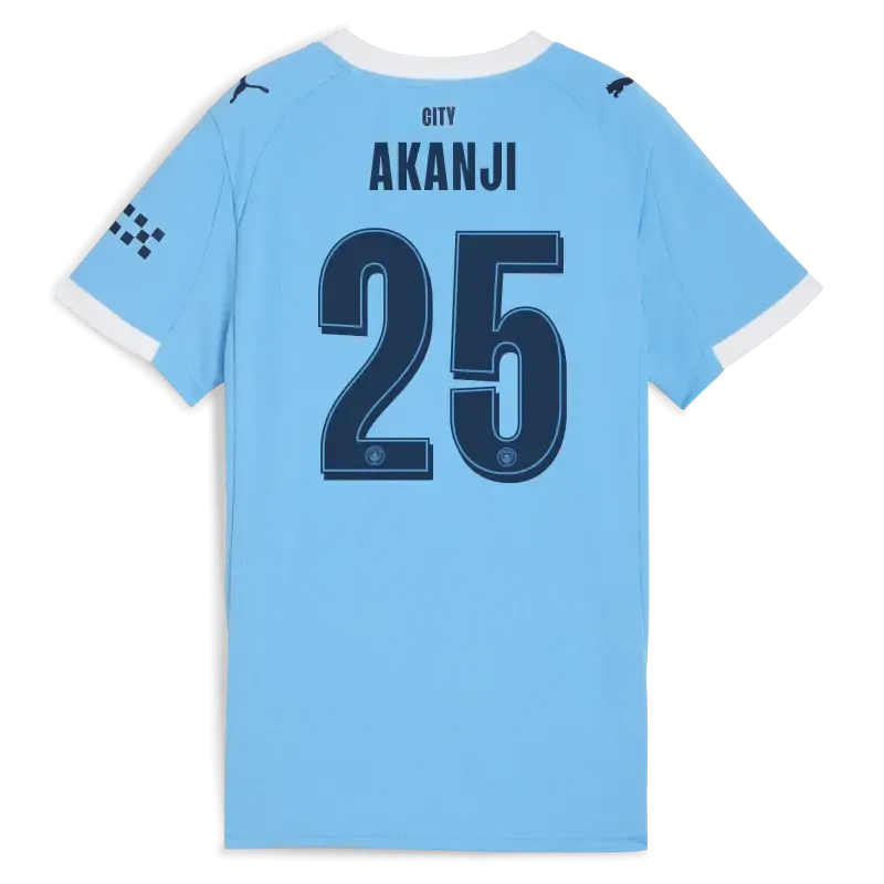 Women’s Manchester City Man City Home Jersey 2025/26 With AKANJI 25 Printing | Manchester City Shop Women’s Manchester City Man City Home Jersey 2025/26 With AKANJI 25 Printing | Manchester City Shop