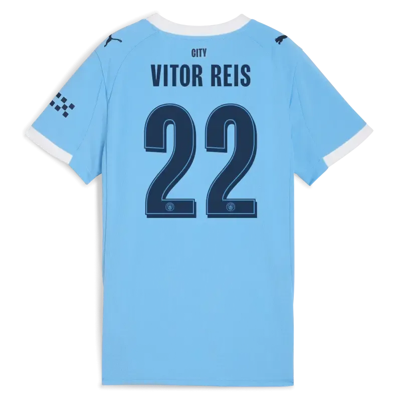 Women’s Manchester City Man City Home Jersey 2025/26 With VITOR REIS 22 Printing | Manchester City Shop Women’s Manchester City Man City Home Jersey 2025/26 With VITOR REIS 22 Printing | Manchester City Shop