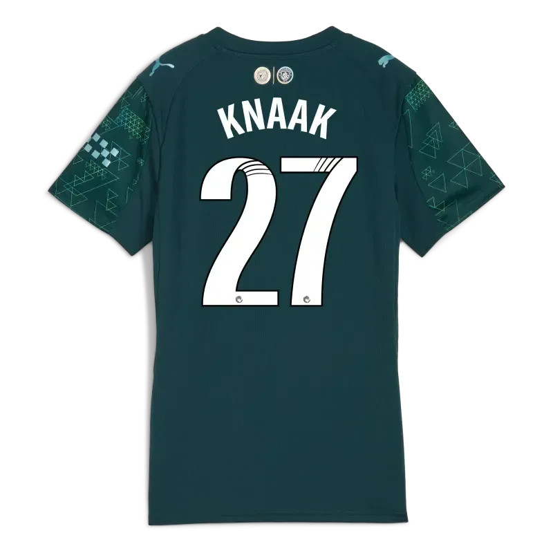 Womens’ Manchester City EA SPORTS FC Jersey 2025/26 With KNAAK 27 Printing | Manchester City Shop