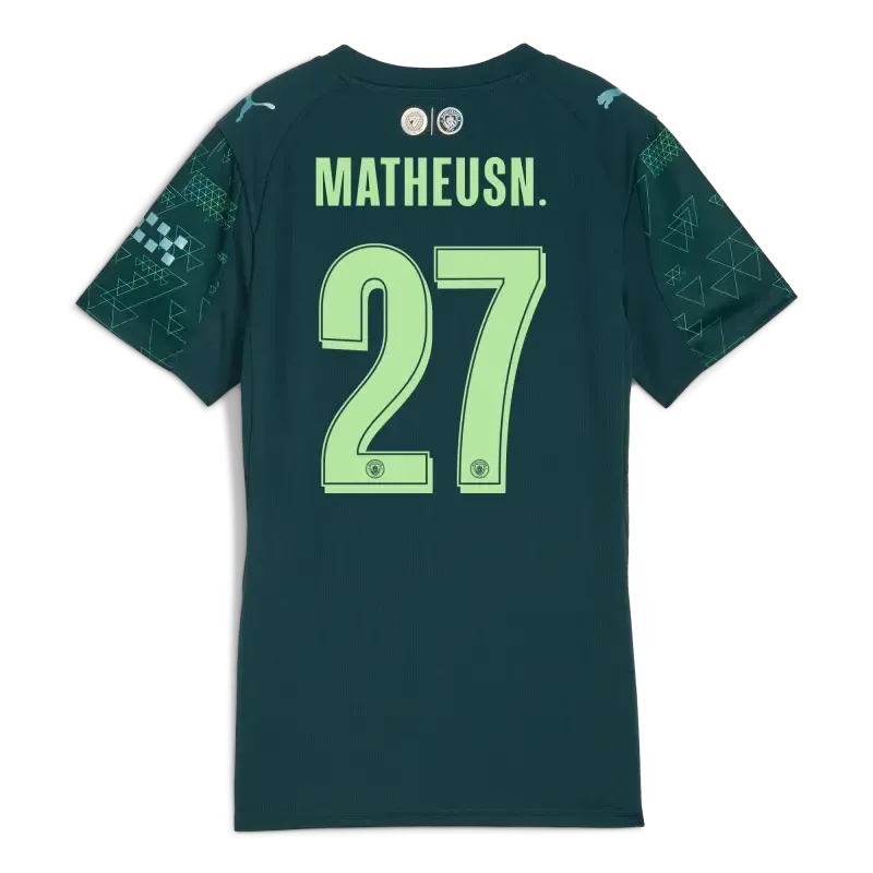 Womens Manchester City EA SPORTS FC Jersey 2025/26 With MATHEUS N. 27 Printing | Manchester City Shop Womens Manchester City EA SPORTS FC Jersey 2025/26 With MATHEUS N. 27 Printing | Manchester City Shop