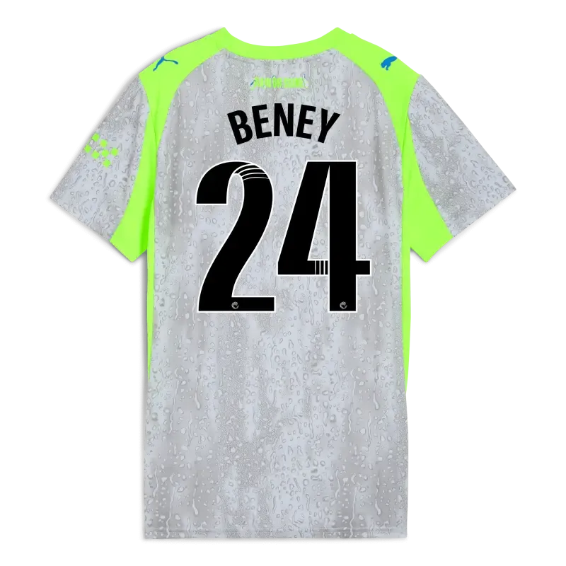 Womens’ Manchester City Third Jersey 2025/26 With BENEY 24 Printing | Manchester City Shop