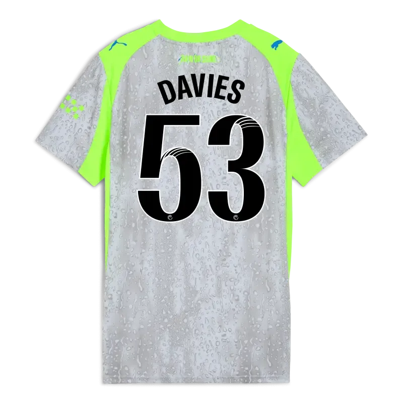 Womens’ Manchester City Third Jersey 2025/26 With DAVIES 53 Printing | Manchester City Shop