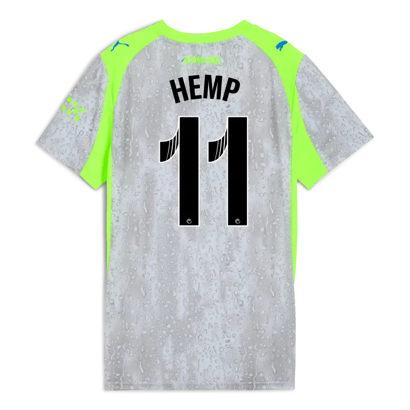 Womens’ Manchester City Third Jersey 2025/26 With HEMP 11 Printing | Manchester City Shop