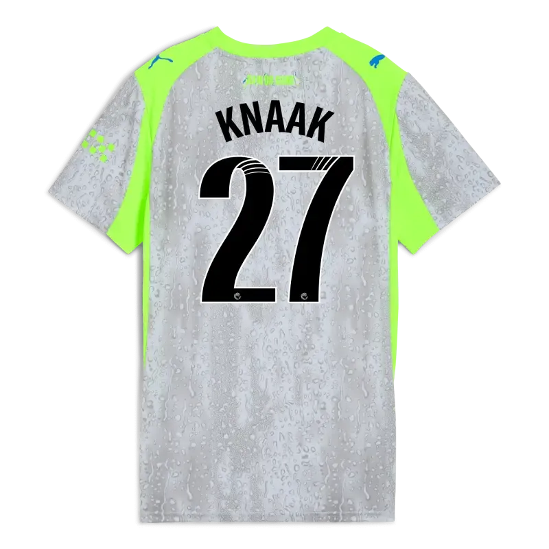 Womens’ Manchester City Third Jersey 2025/26 With KNAAK 27 Printing | Manchester City Shop
