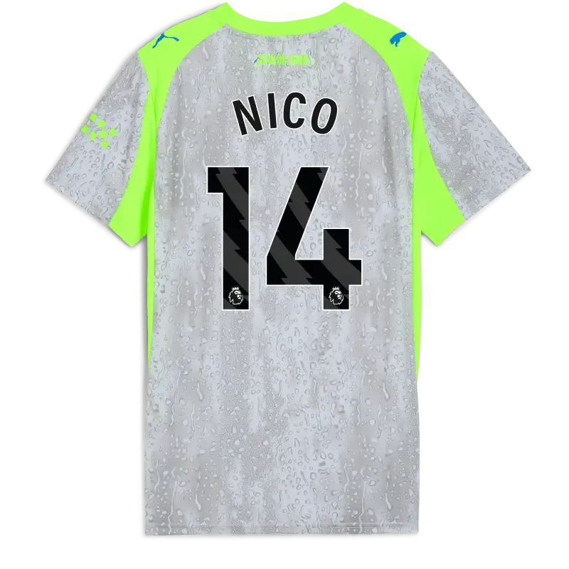 Womens’ Manchester City Third Jersey 2025/26 With NICO 14 Printing | Manchester City Shop Womens’ Manchester City Third Jersey 2025/26 With NICO 14 Printing | Manchester City Shop