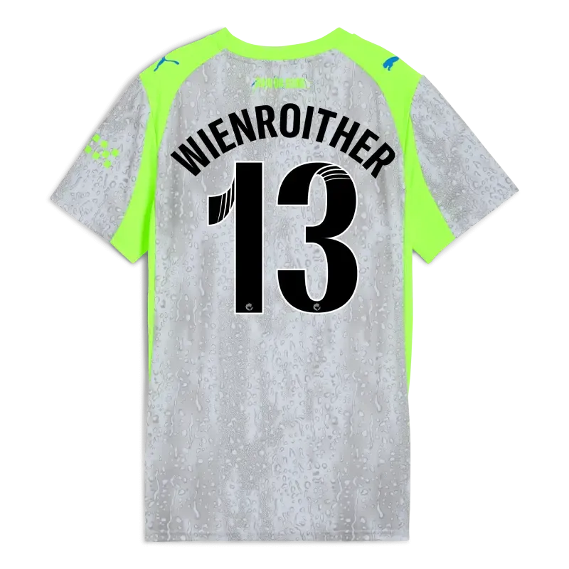 Womens’ Manchester City Third Jersey 2025/26 With WIENROITHER 13 Printing | Manchester City Shop